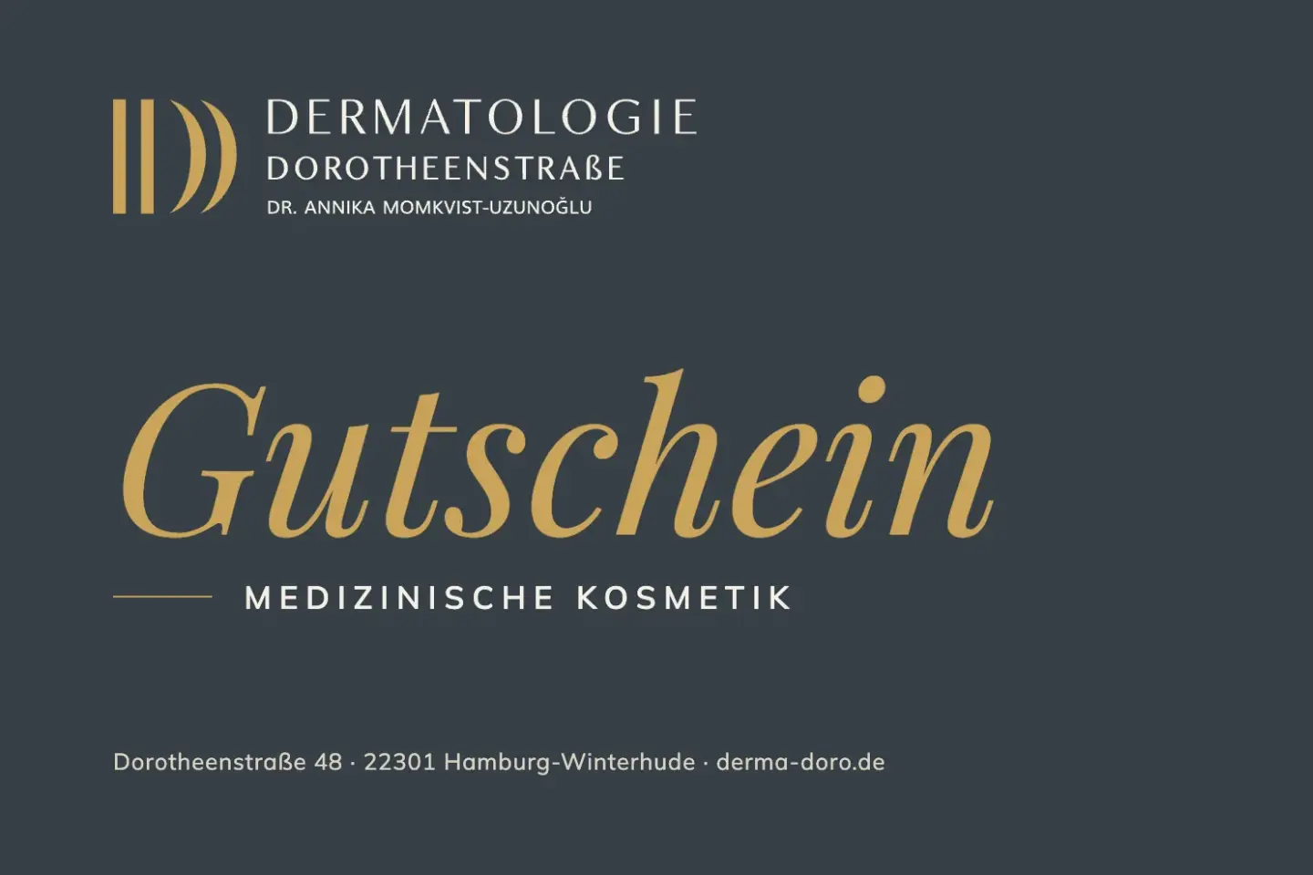 Geschenkgutschein für medizinische Kosmetik der Dermatologie Dorotheenstraße